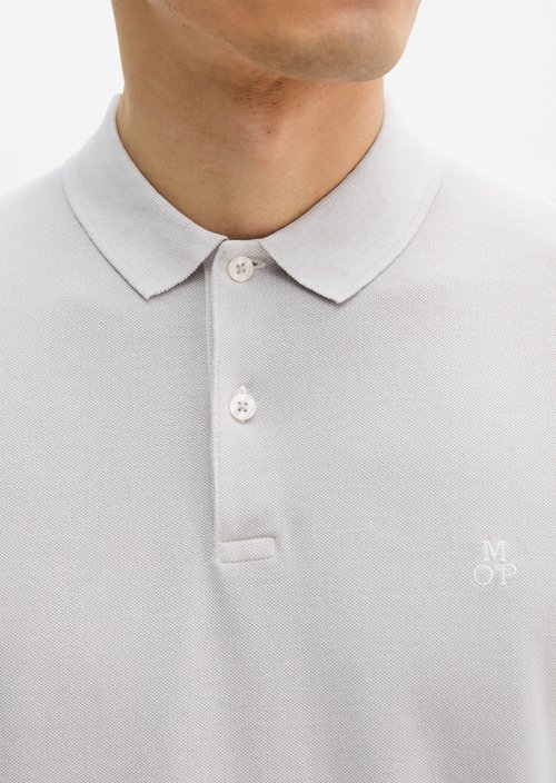 Polo shirt piqué shaped garment-dyed — Concrete Clay