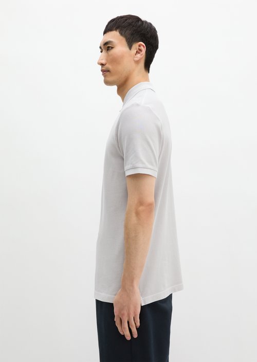 Polo shirt piqué shaped garment-dyed — Concrete Clay