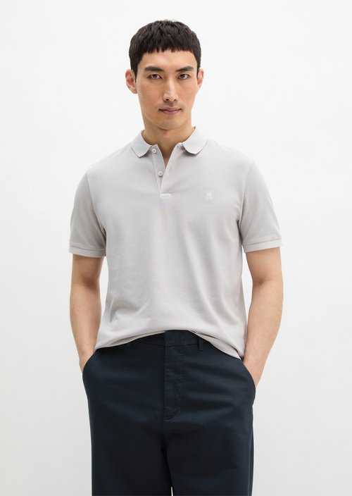 Polo shirt piqué shaped garment-dyed — Concrete Clay