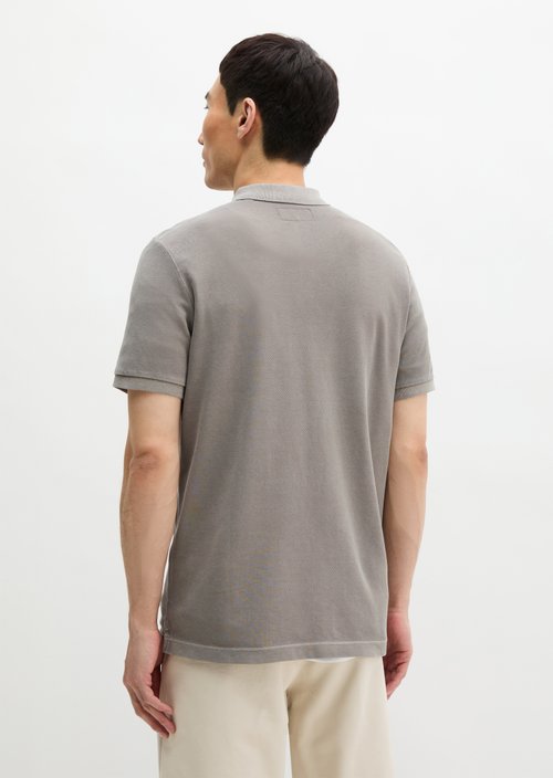 Polo shirt piqué shaped garment-dyed — Frozen Taupe