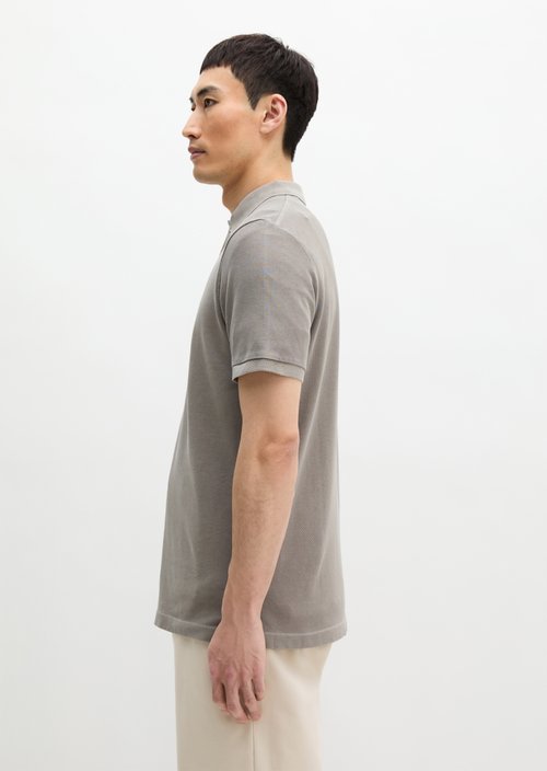 Polo shirt piqué shaped garment-dyed — Frozen Taupe