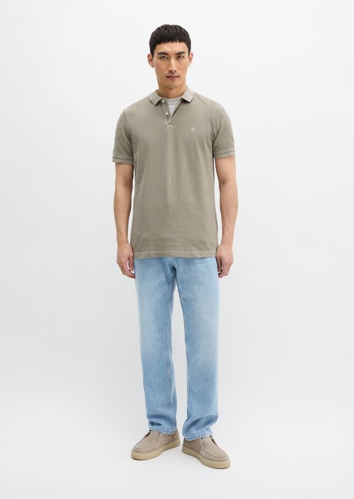 Polo shirt piqué shaped garment-dyed — Avery Fern