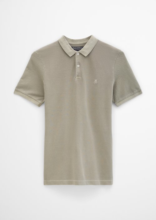 Polo shirt piqué shaped garment-dyed — Avery Fern