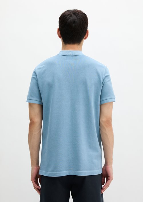 Polo shirt piqué shaped garment-dyed — Blue Dawn