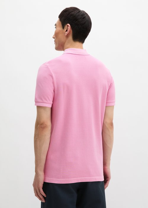 Polo shirt piqué shaped garment-dyed — Mellow Rose