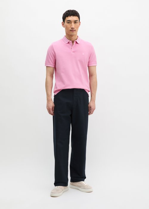 Polo shirt piqué shaped garment-dyed — Mellow Rose
