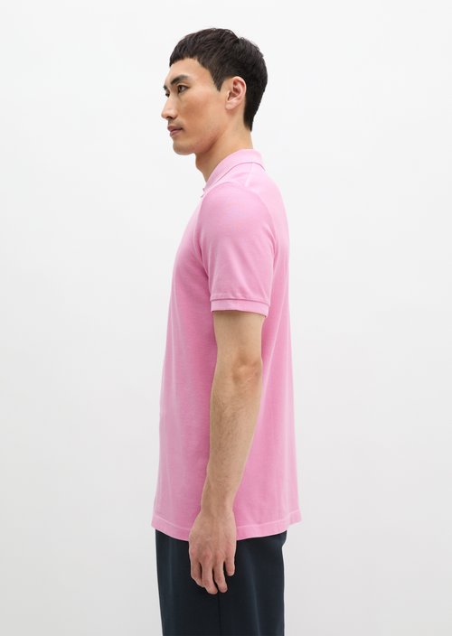 Polo shirt piqué shaped garment-dyed — Mellow Rose