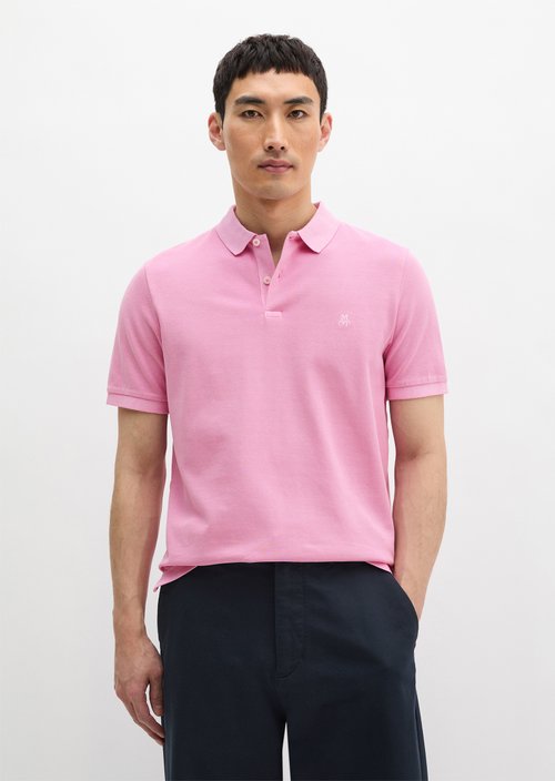 Polo shirt piqué shaped garment-dyed — Mellow Rose