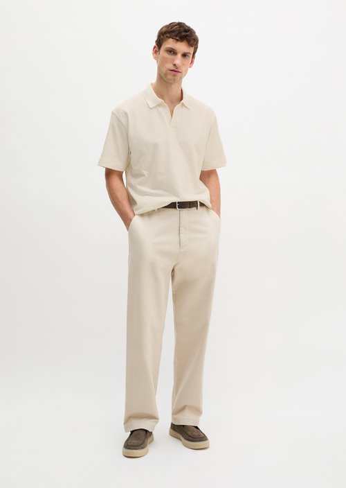 DfC polo shirt Jersey Structure regular — Silky White
