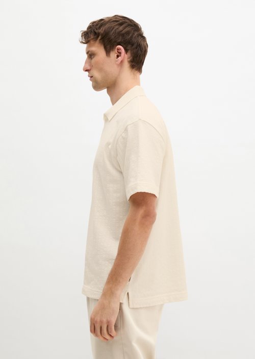 DfC polo shirt Jersey Structure regular — Silky White