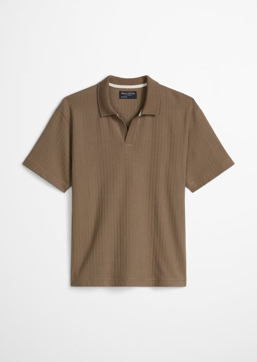 DfC polo shirt Jersey Structure regular — Frozen Taupe