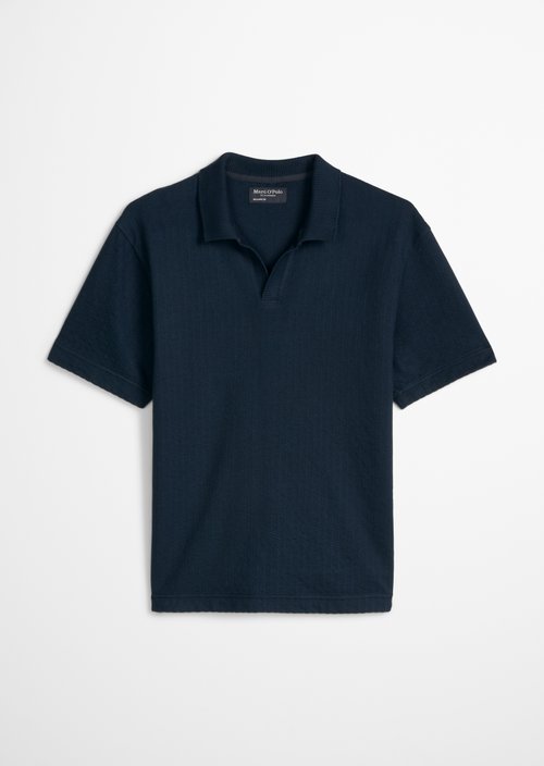 DfC polo shirt Jersey Structure regular — Dark Navy