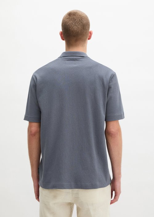Regular short-sleeved jersey shirt — Faded Blue