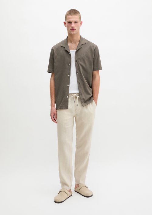 Regular short-sleeved jersey shirt — Dark Nickle