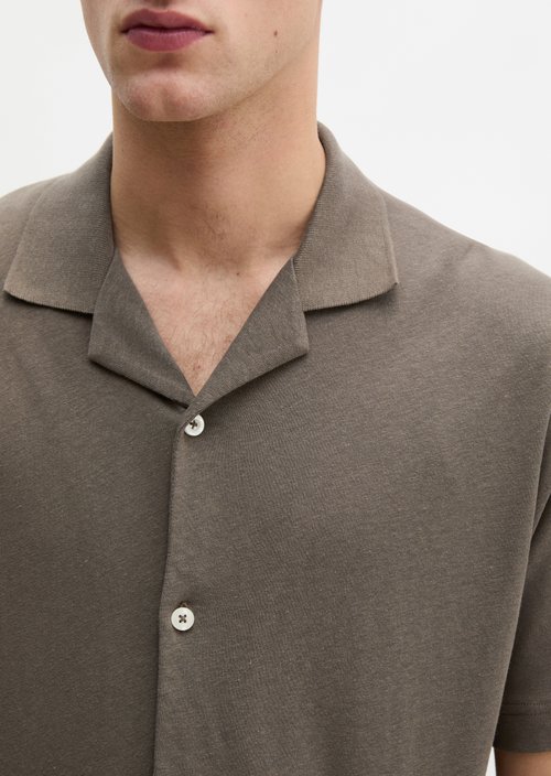 Regular short-sleeved jersey shirt — Dark Nickle
