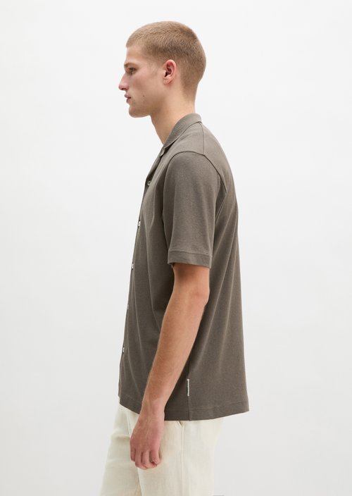 Regular short-sleeved jersey shirt — Dark Nickle