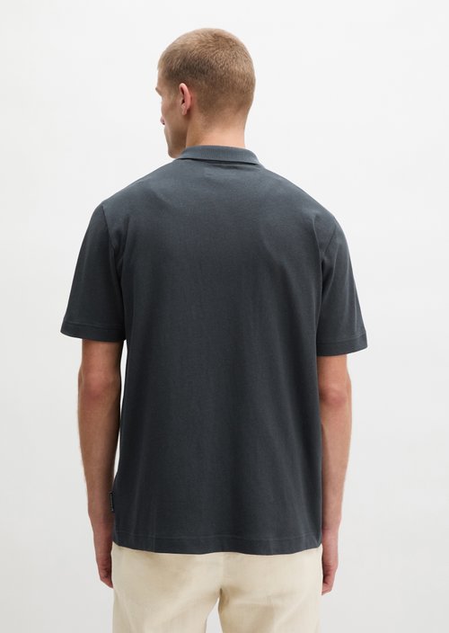 Regular short-sleeved jersey shirt — Dark Navy