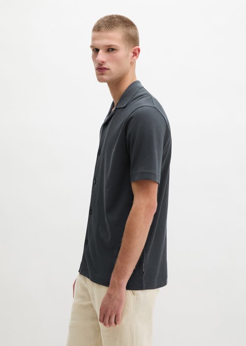 Regular short-sleeved jersey shirt — Dark Navy