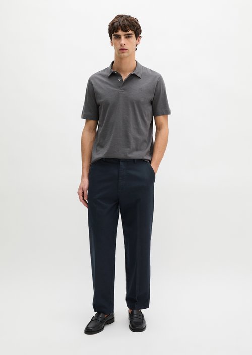 DfC polo shirt slub jersey regular — Grey Morn