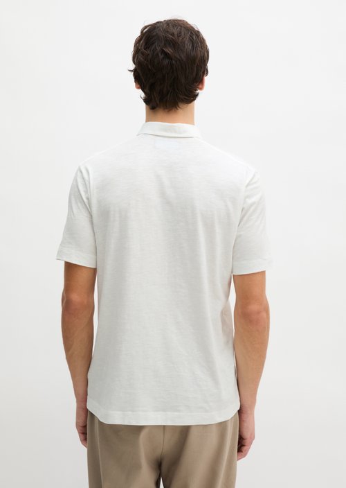 DfC polo shirt slub jersey regular — Silky White