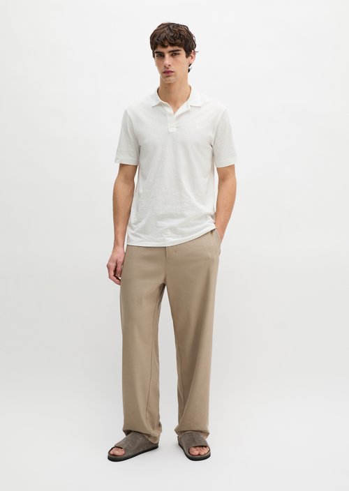 DfC polo shirt slub jersey regular — Silky White