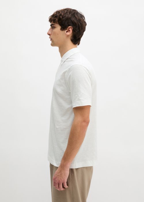 DfC polo shirt slub jersey regular — Silky White