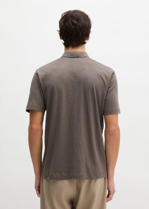DfC polo shirt slub jersey regular — Dark Nickle
