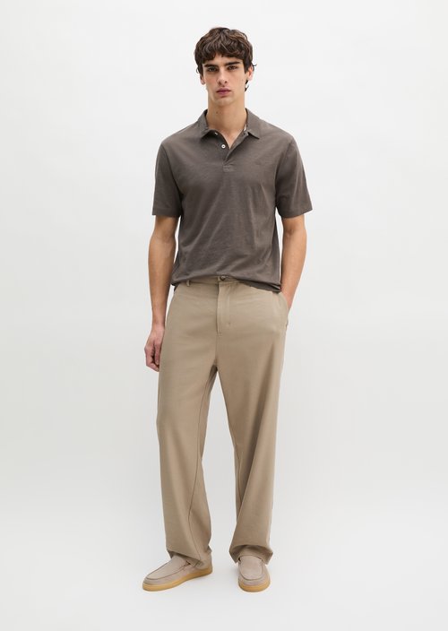 DfC polo shirt slub jersey regular — Dark Nickle