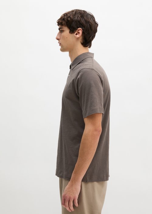 DfC polo shirt slub jersey regular — Dark Nickle