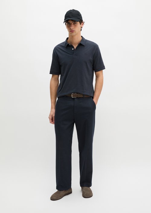 DfC polo shirt slub jersey regular — Dark Navy