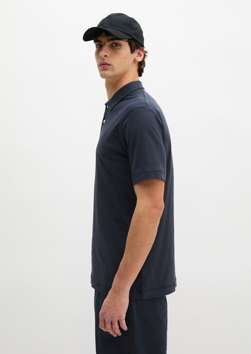 DfC polo shirt slub jersey regular — Dark Navy