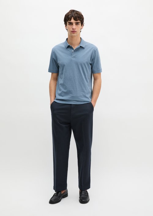 DfC polo shirt slub jersey regular — Provincial Blue
