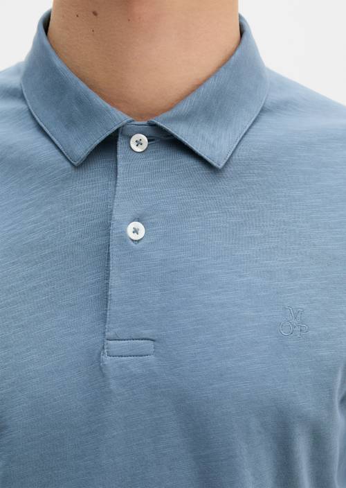 DfC polo shirt slub jersey regular Provincial Blue en vista detallada