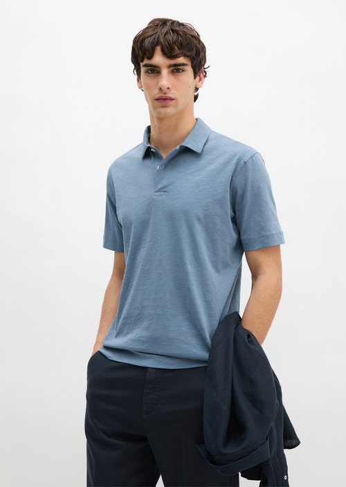 DfC polo shirt slub jersey regular — Provincial Blue