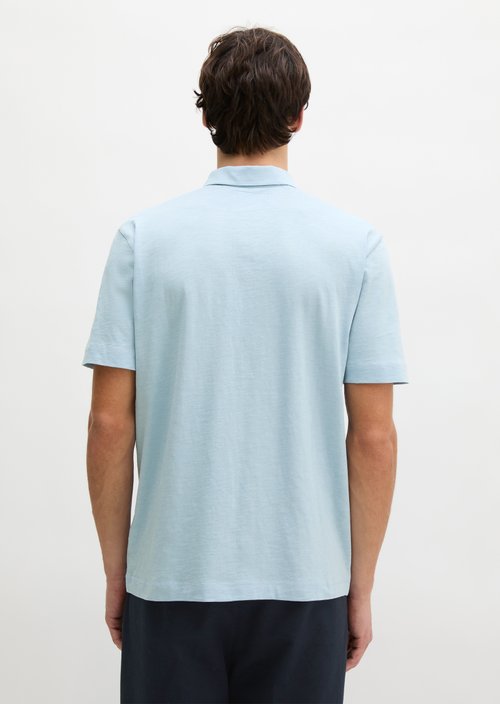 DfC polo shirt slub jersey regular — Dusted Blue