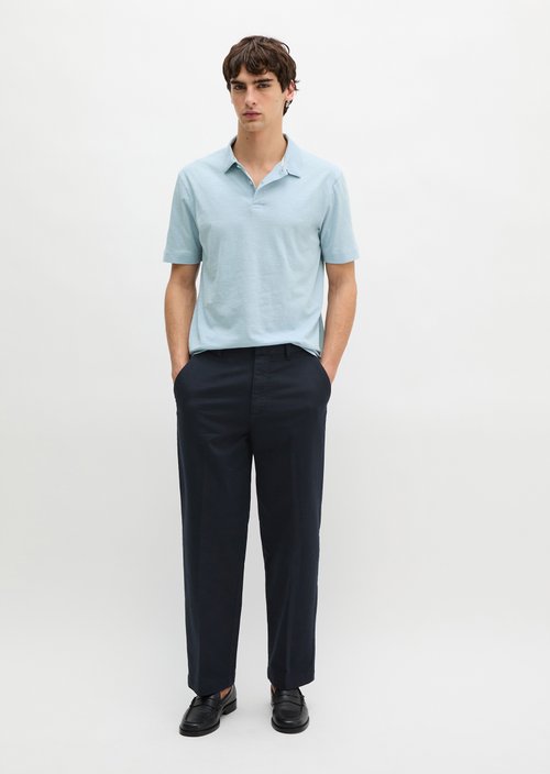 DfC polo shirt slub jersey regular — Dusted Blue