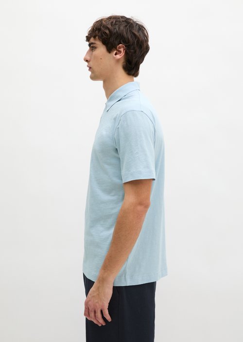 DfC polo shirt slub jersey regular — Dusted Blue