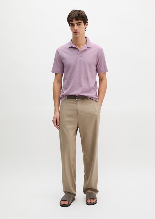 DfC polo shirt slub jersey regular — Scattered Orchid