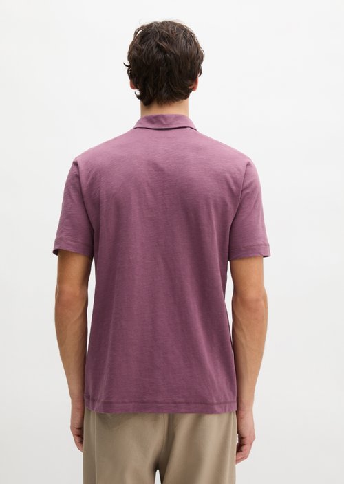DfC polo shirt slub jersey regular — Acai Red