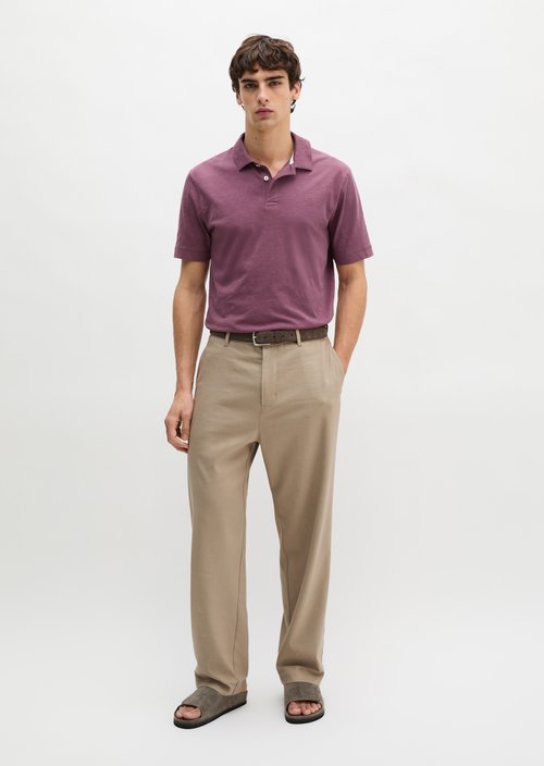 DfC polo shirt slub jersey regular — Acai Red