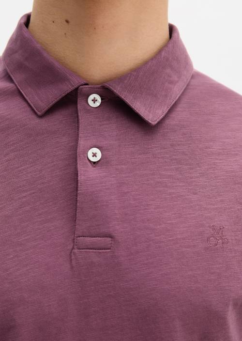 DfC polo shirt slub jersey regular Acai Red en vista detallada