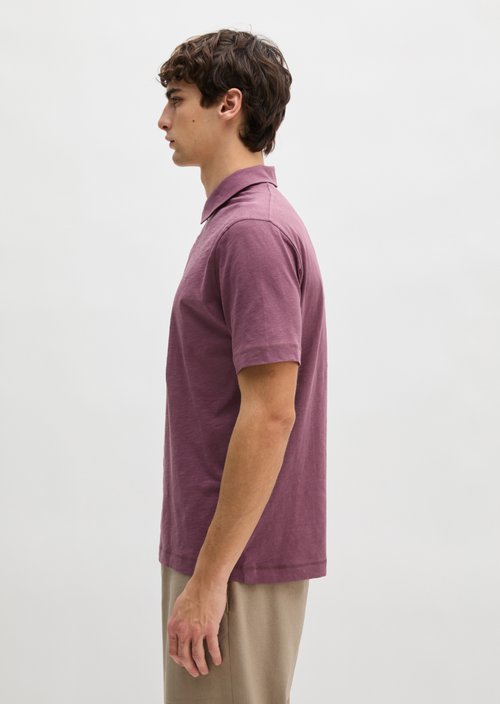 DfC polo shirt slub jersey regular — Acai Red