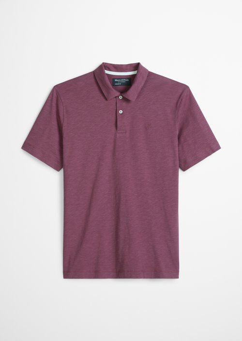 DfC polo shirt slub jersey regular — Acai Red