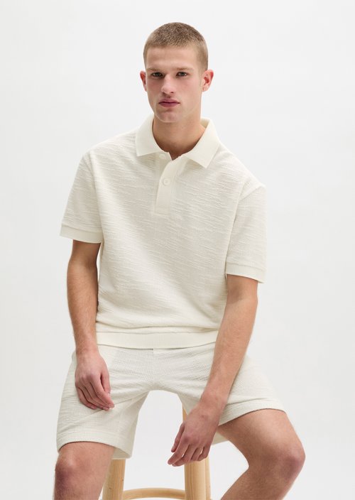 Jersey Poloshirts Shortsleeve — Silky White