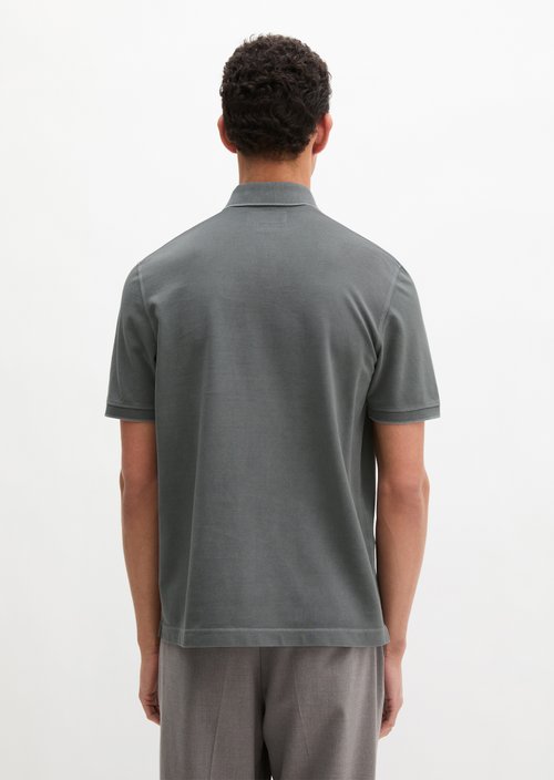 Polo shirt piqué regular garment-dyed — Light Graphite