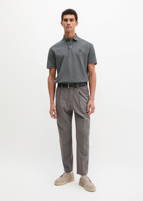 Polo shirt piqué regular garment-dyed — Light Graphite