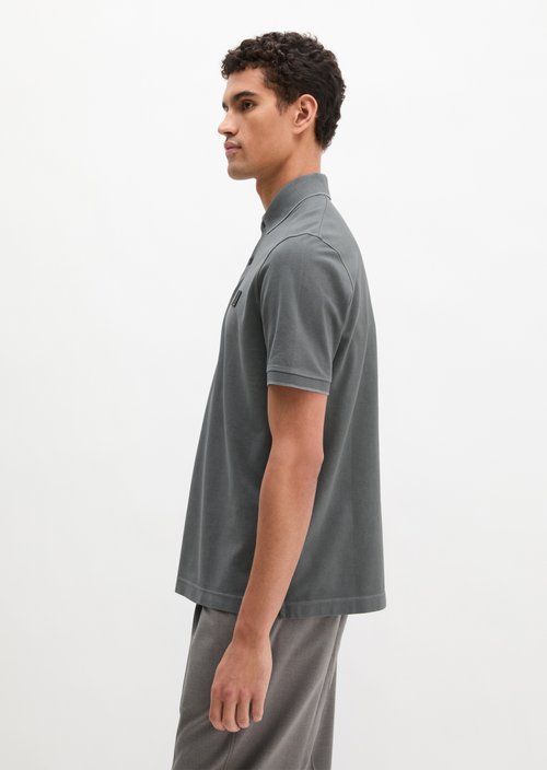 Polo shirt piqué regular garment-dyed — Light Graphite
