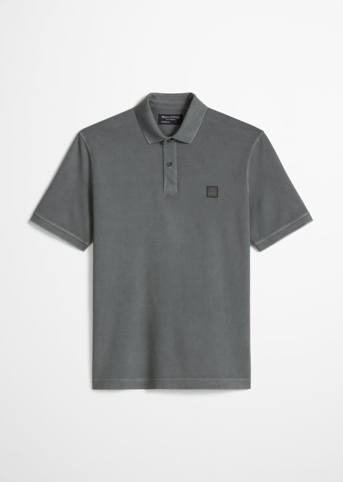 Polo shirt piqué regular garment-dyed — Light Graphite