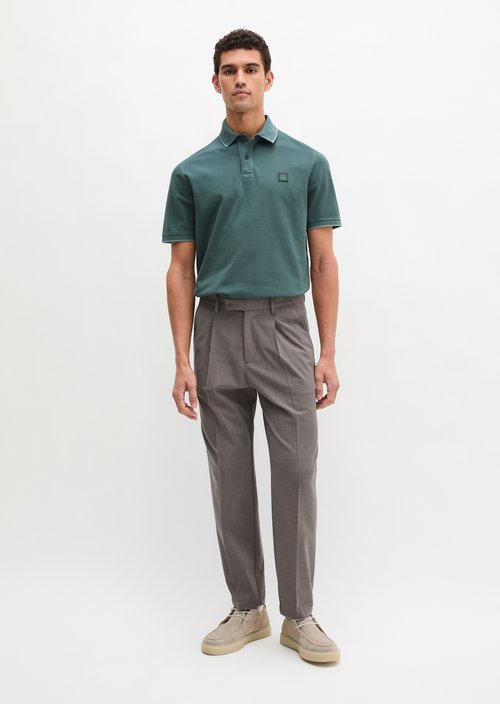 Polo shirt piqué regular garment-dyed — Skipping Stone
