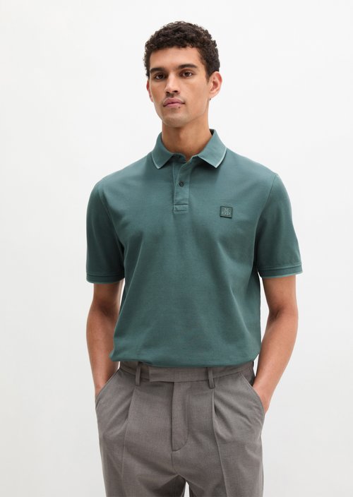 Polo shirt piqué regular garment-dyed — Skipping Stone
